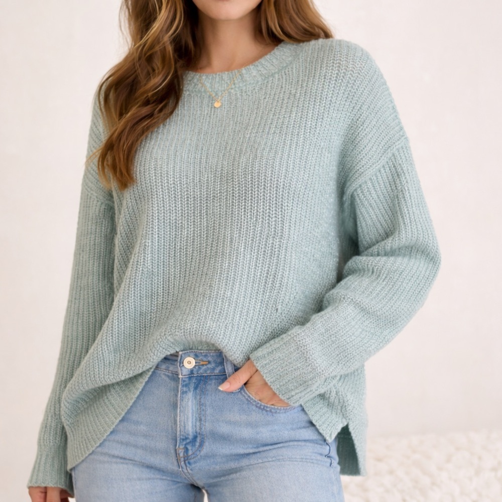 American Eagle - Teal Knit Sweater - Size: XS
